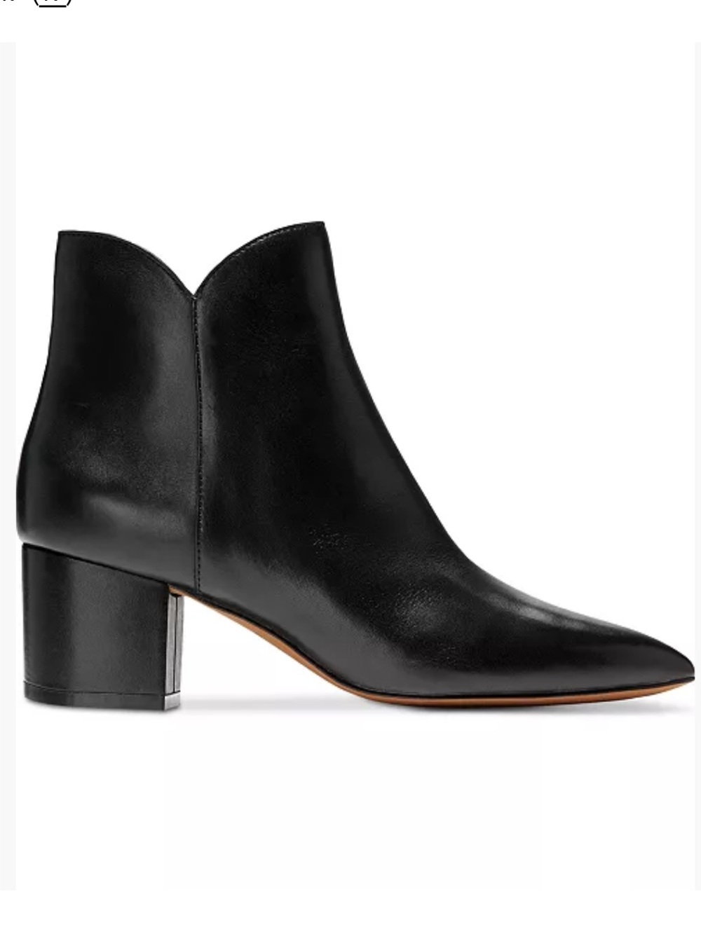 Cole Haan Black Pointed-Toe Ankle Booties